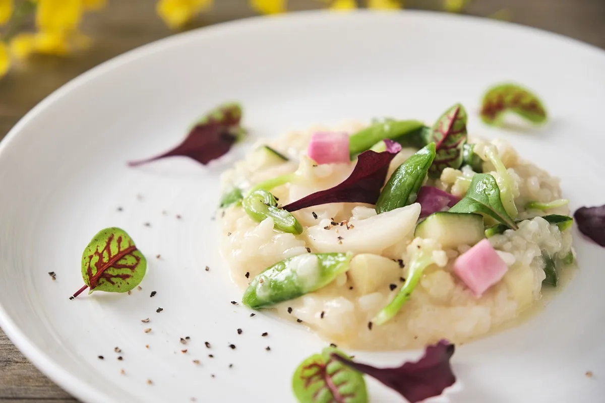 Summer vegetable risotto
