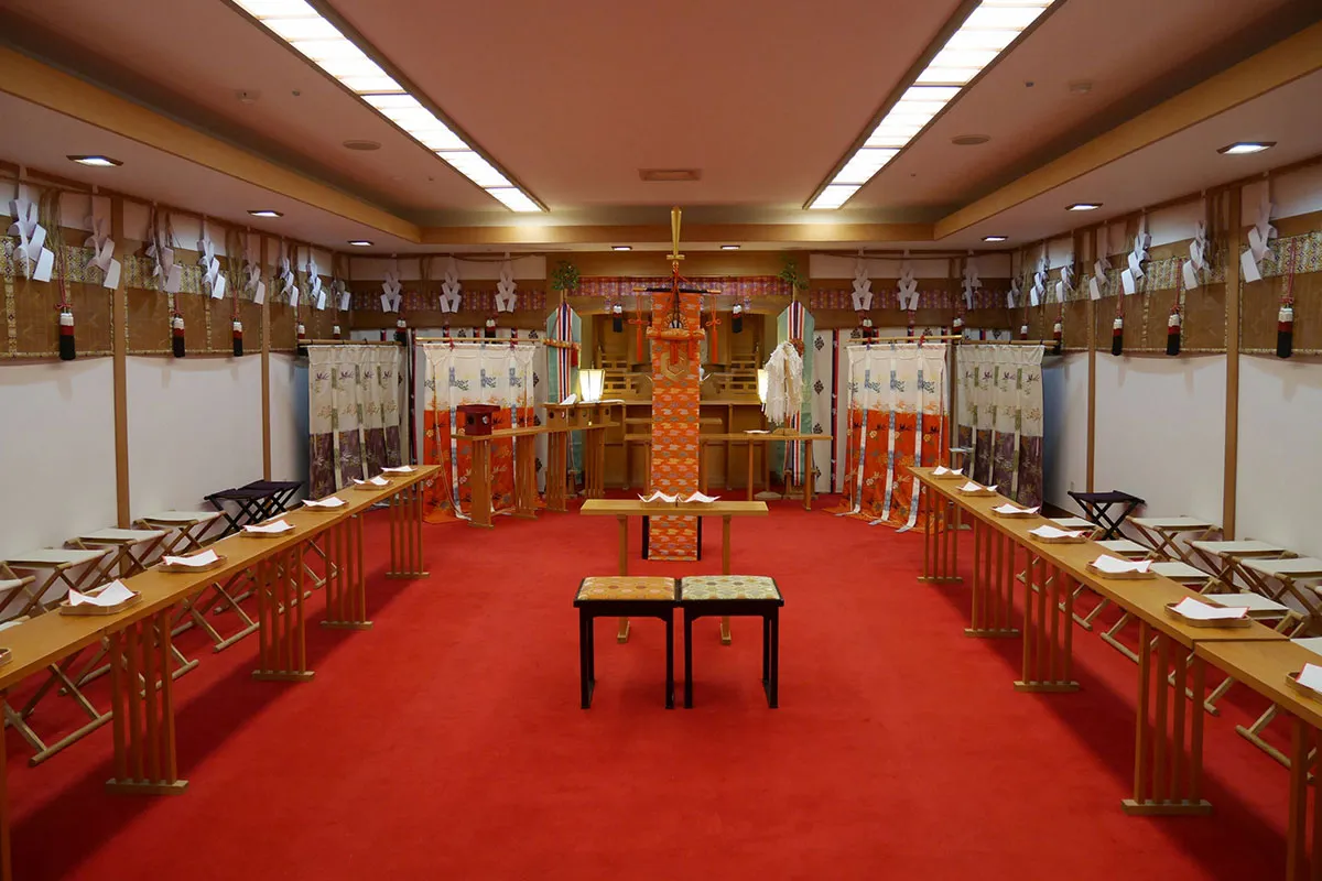 Shinto wedding ceremony at Yakumo Hall