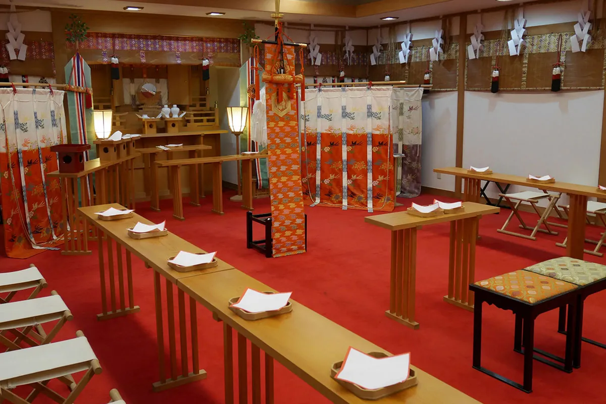 Shinto wedding ceremony at Yakumo Hall