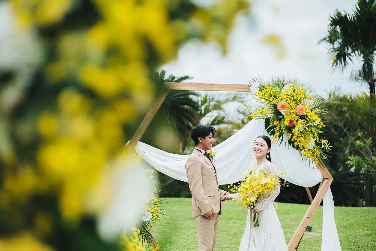 Garden wedding ceremony